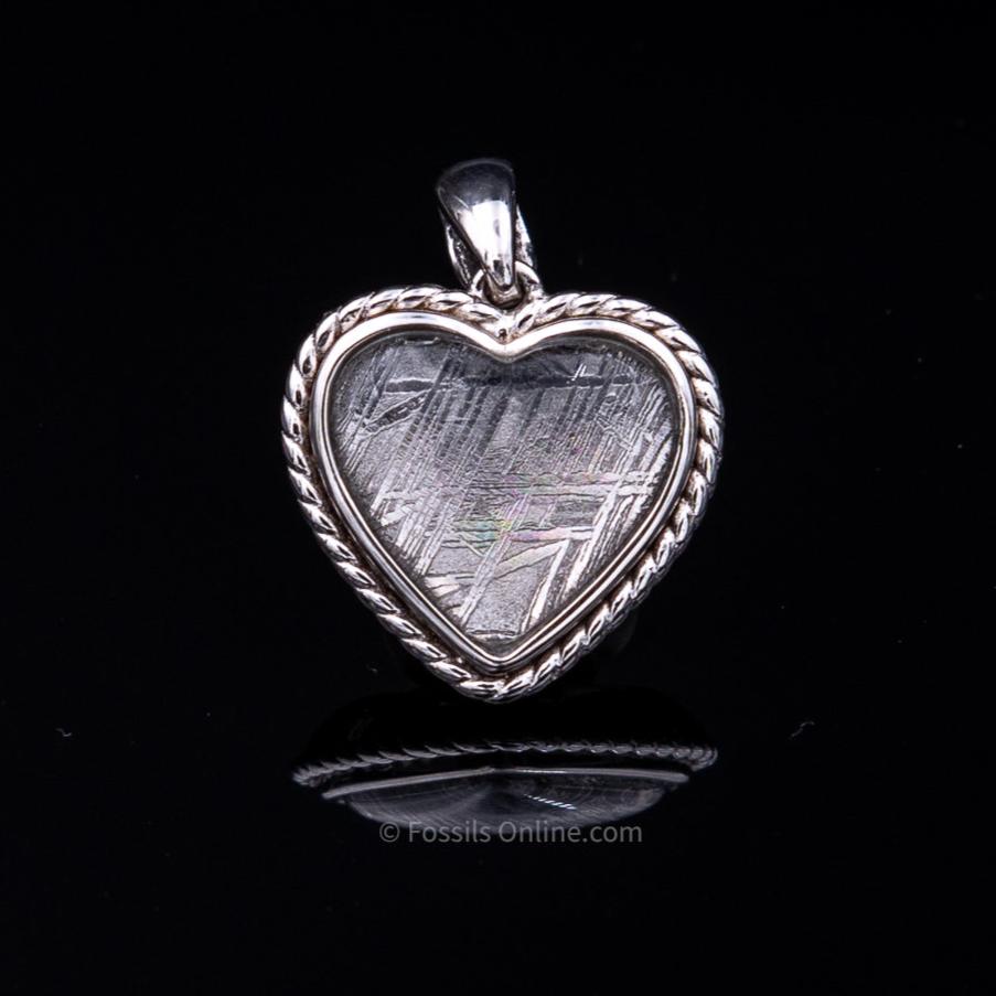 Meteorite heart pendant