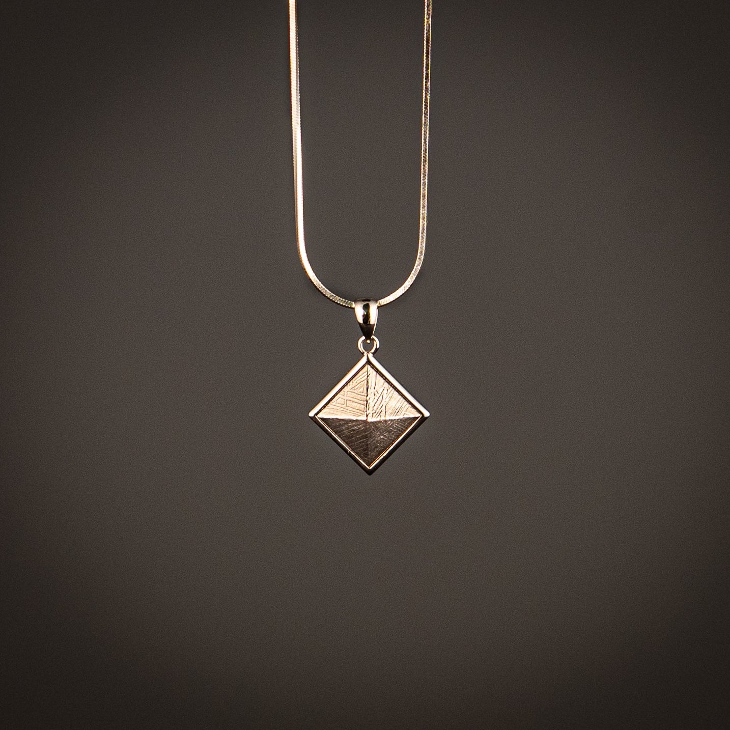 Muonionalusta Meteorite Pyramid Pendant