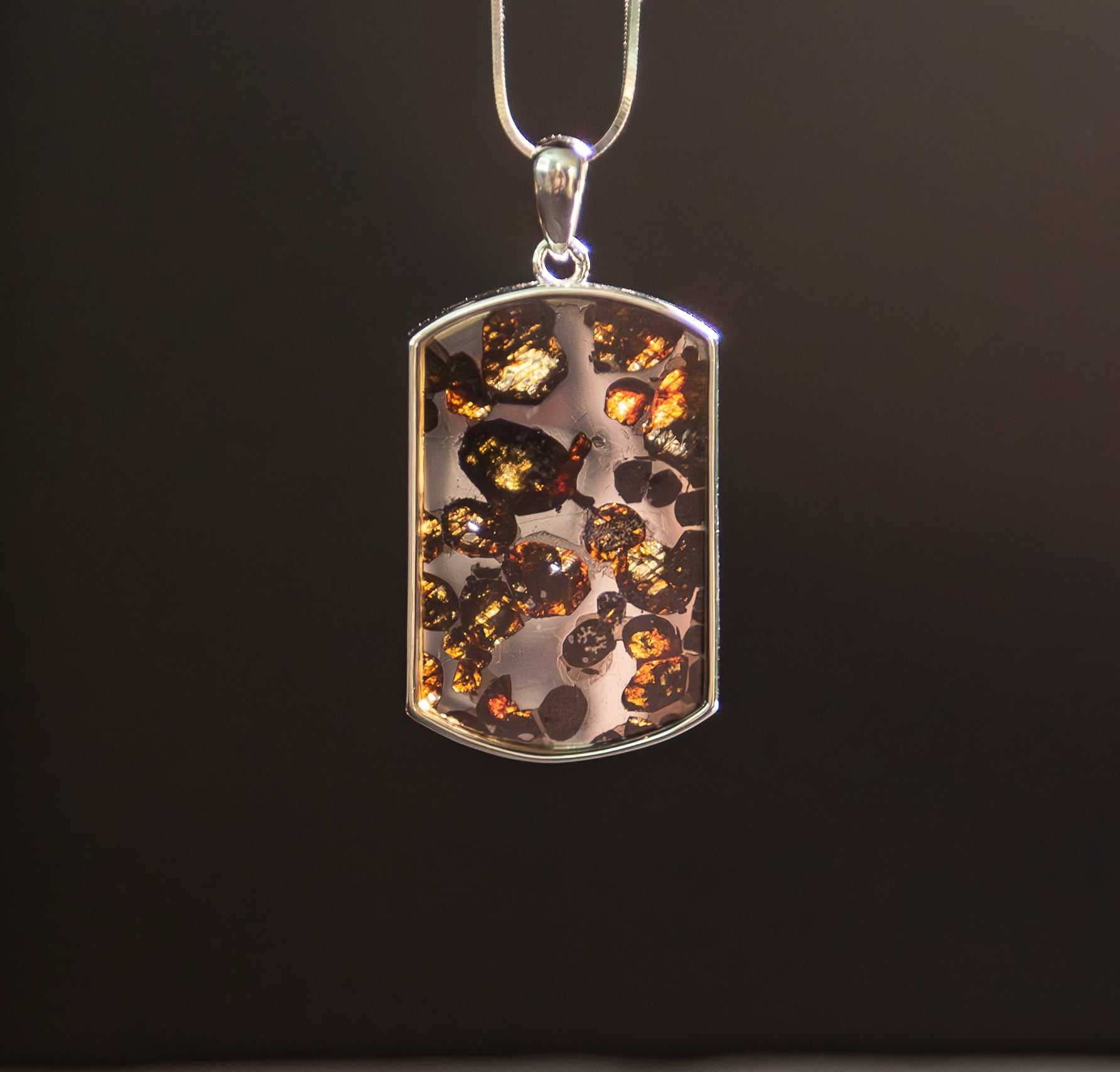 Large Sericho Meteorite Pendant