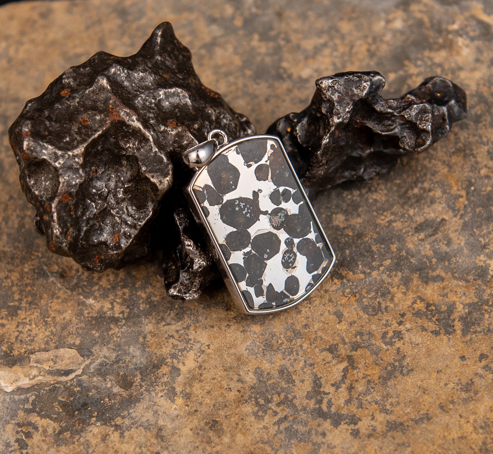 Large Sericho Meteorite Pendant