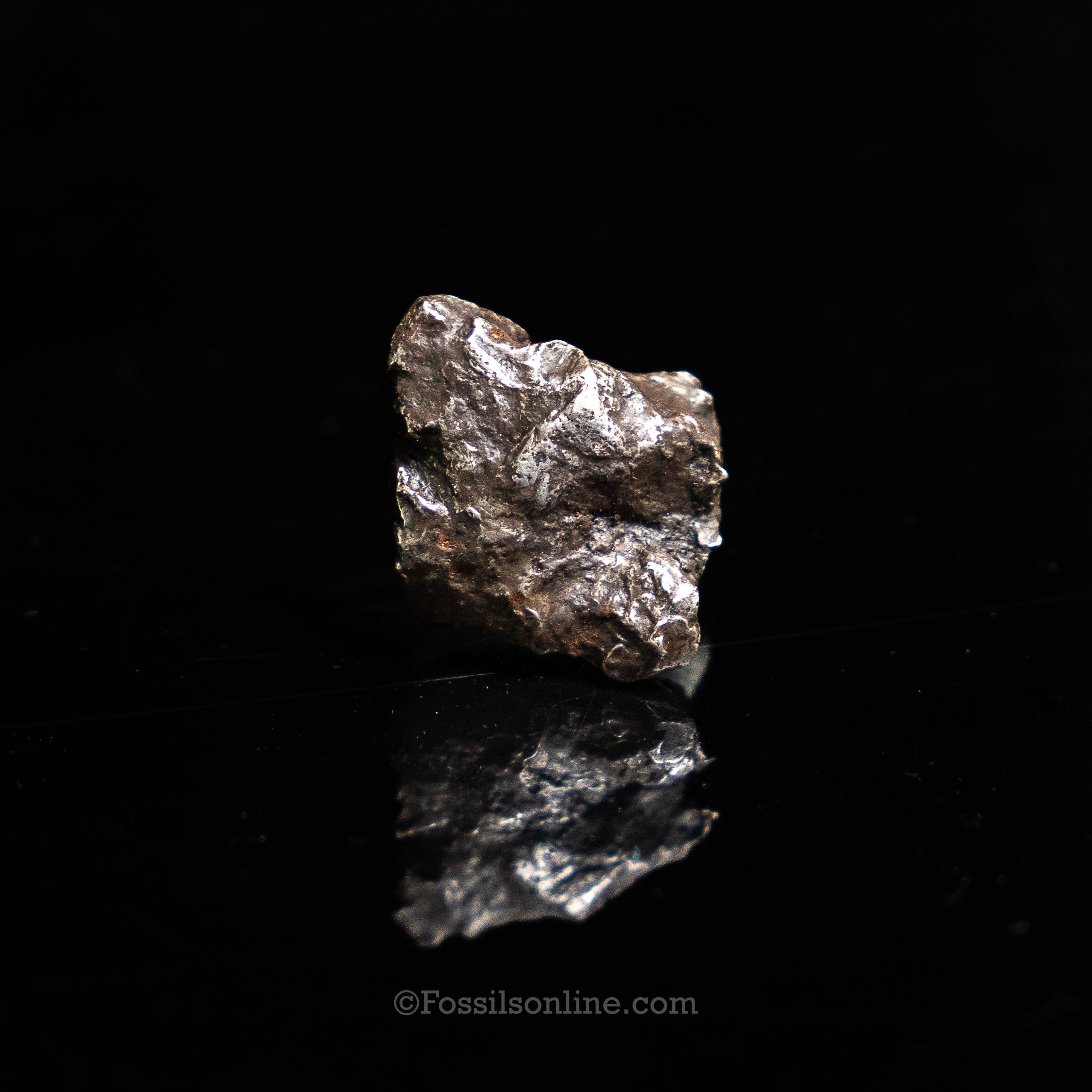 Genuine Sikhote-Alin Meteorite in Glass Dome