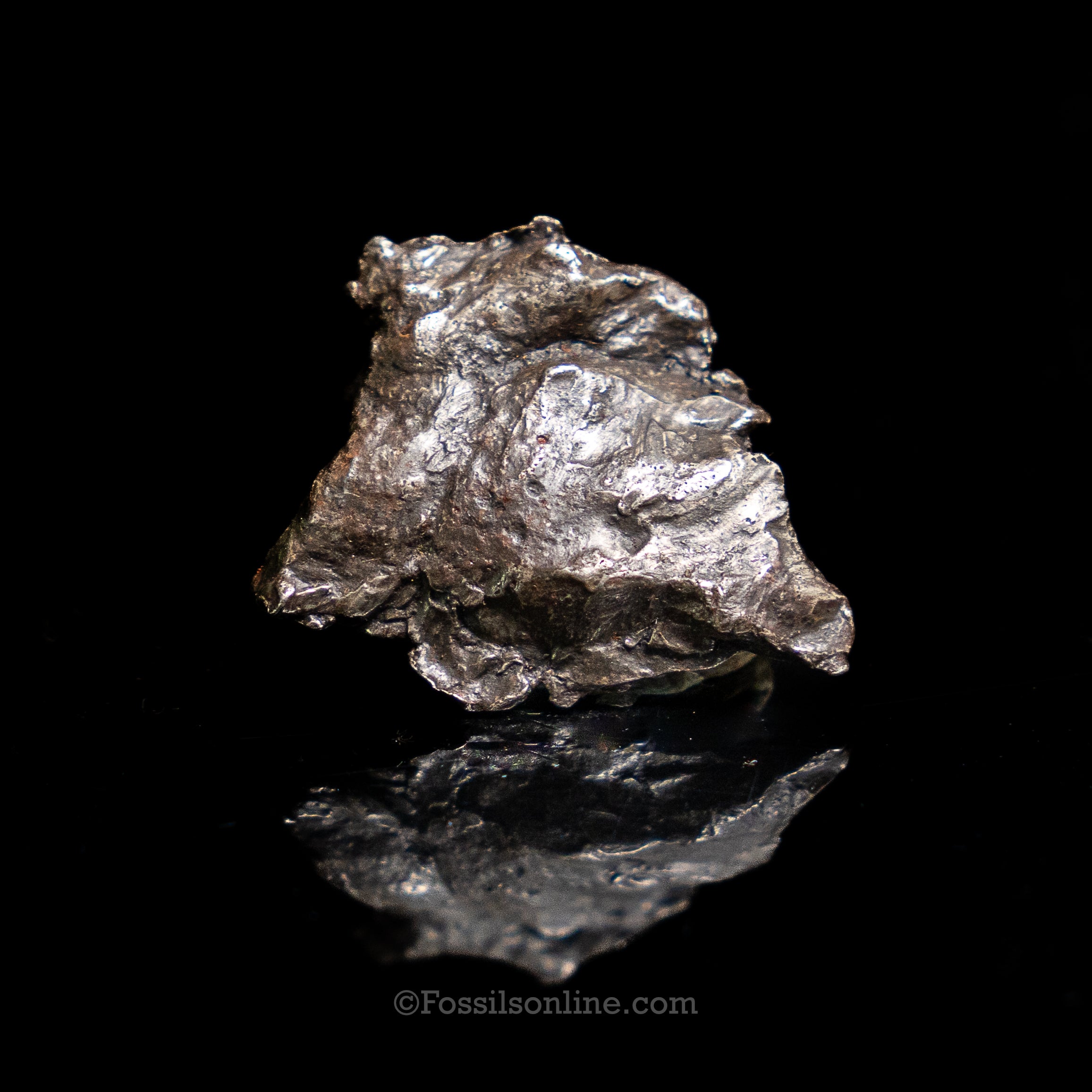 Genuine Sikhote-Alin Meteorite in Glass Dome