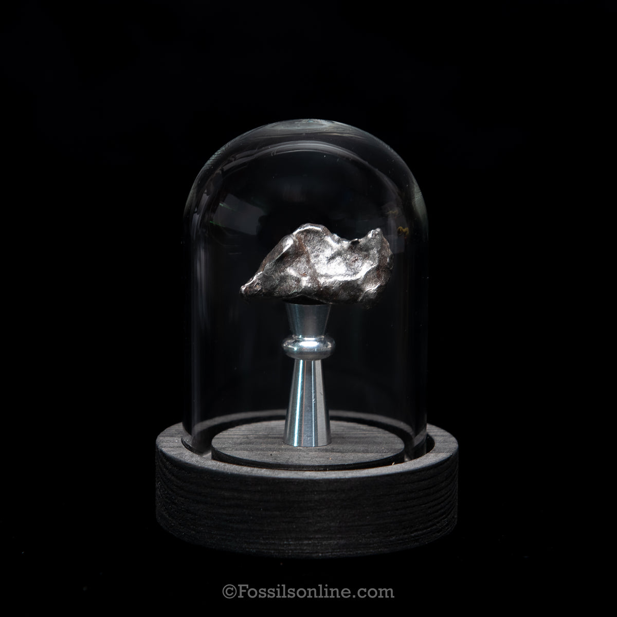 Genuine Gebel Kamil Meteorite in Glass Dome