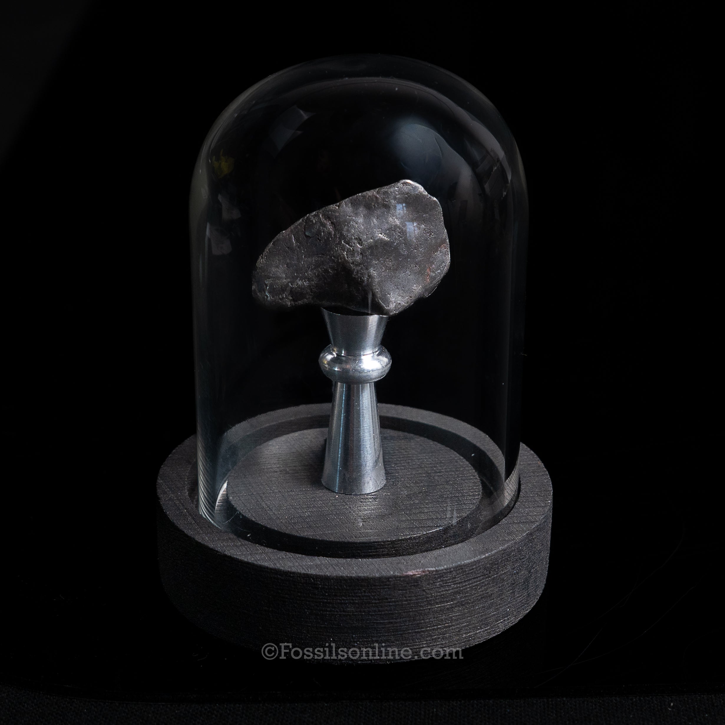 Genuine Canyon Diablo Meteorite in Glass Dome