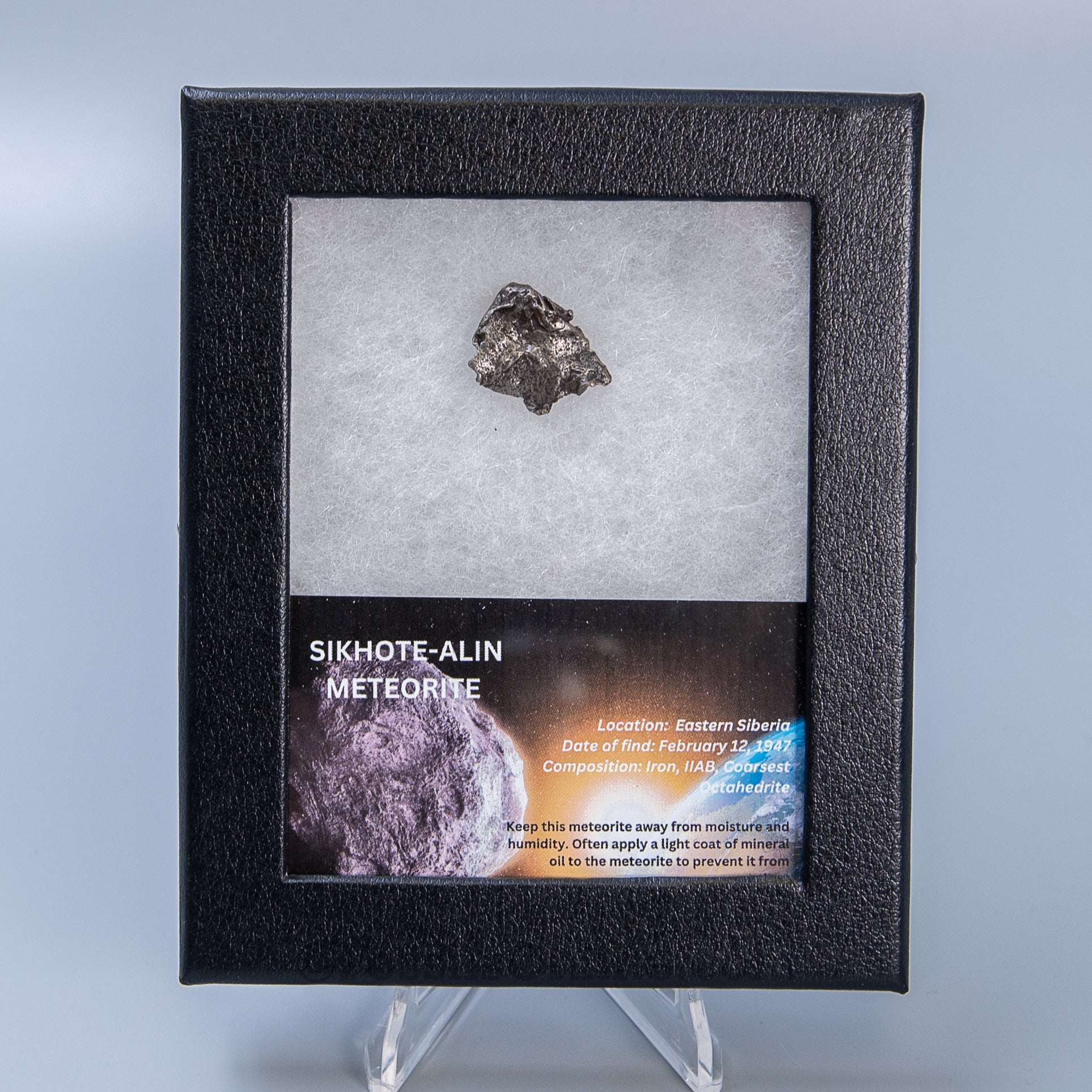 Sikhote-Alin Meteorite in a case