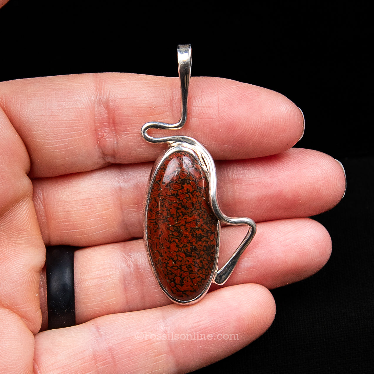 Jurassic Dinosaur Bone Silver Pendant .925