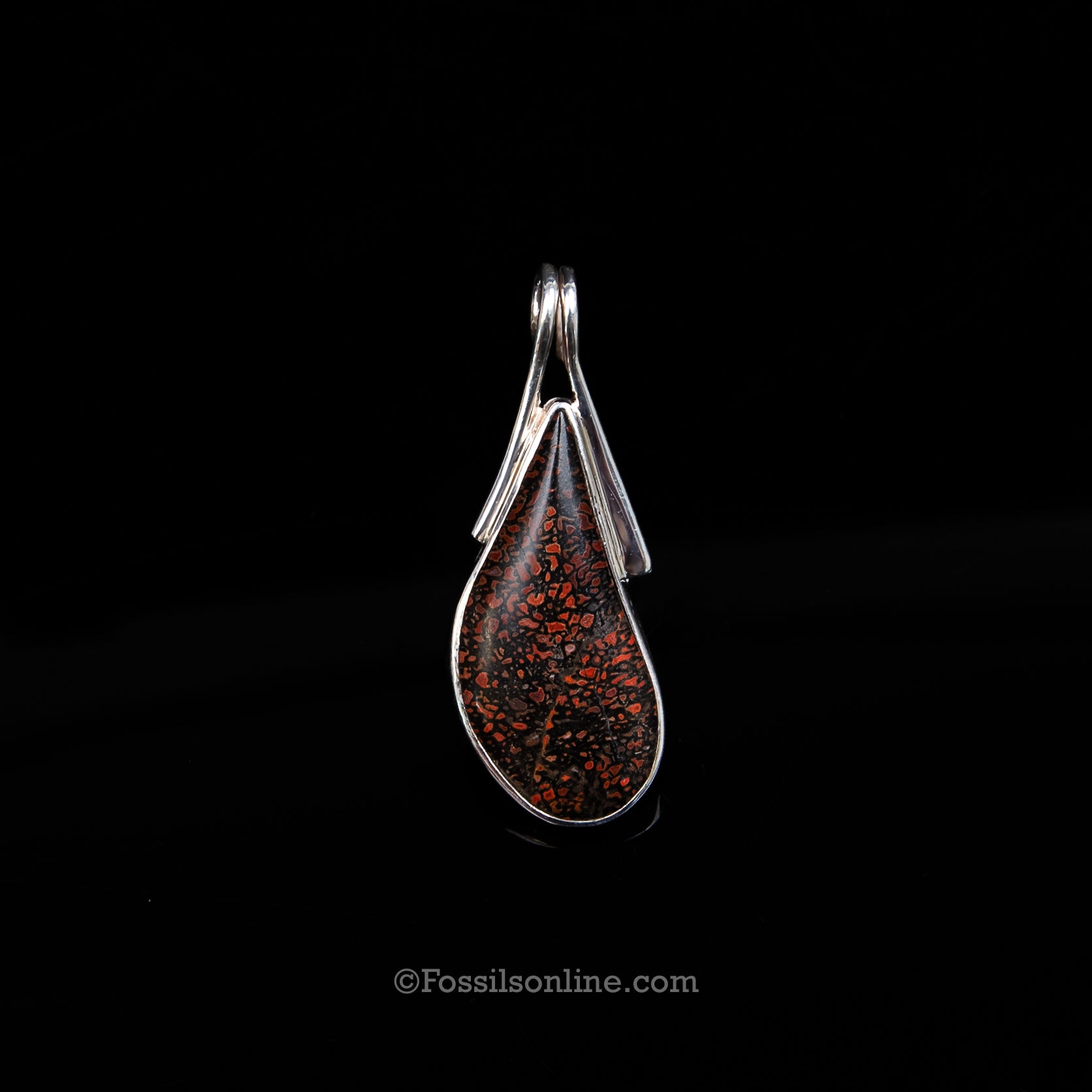 Jurassic Dinosaur Bone Silver Pendant .925