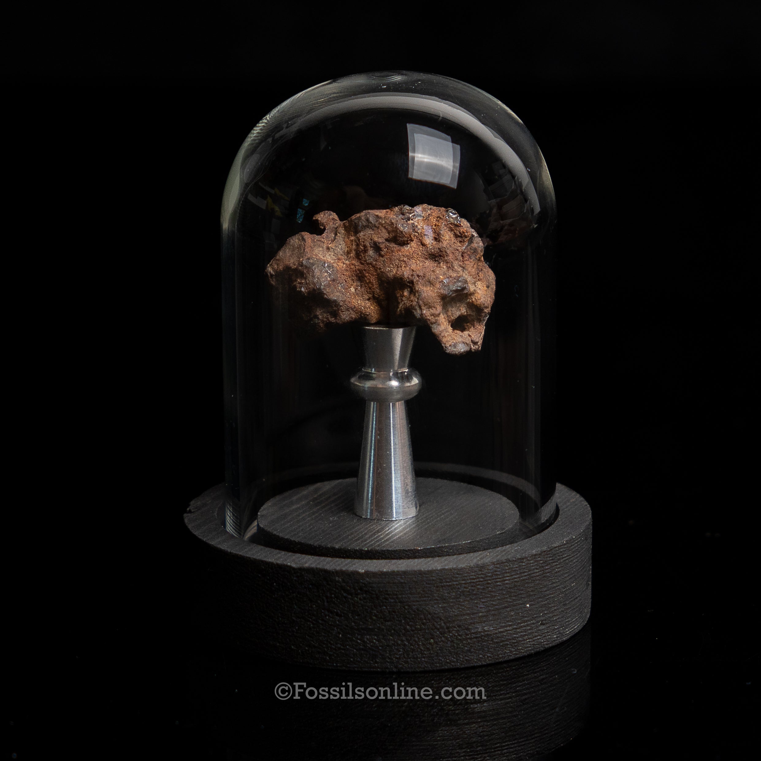 Genuine Sericho Meteorite in Glass Dome