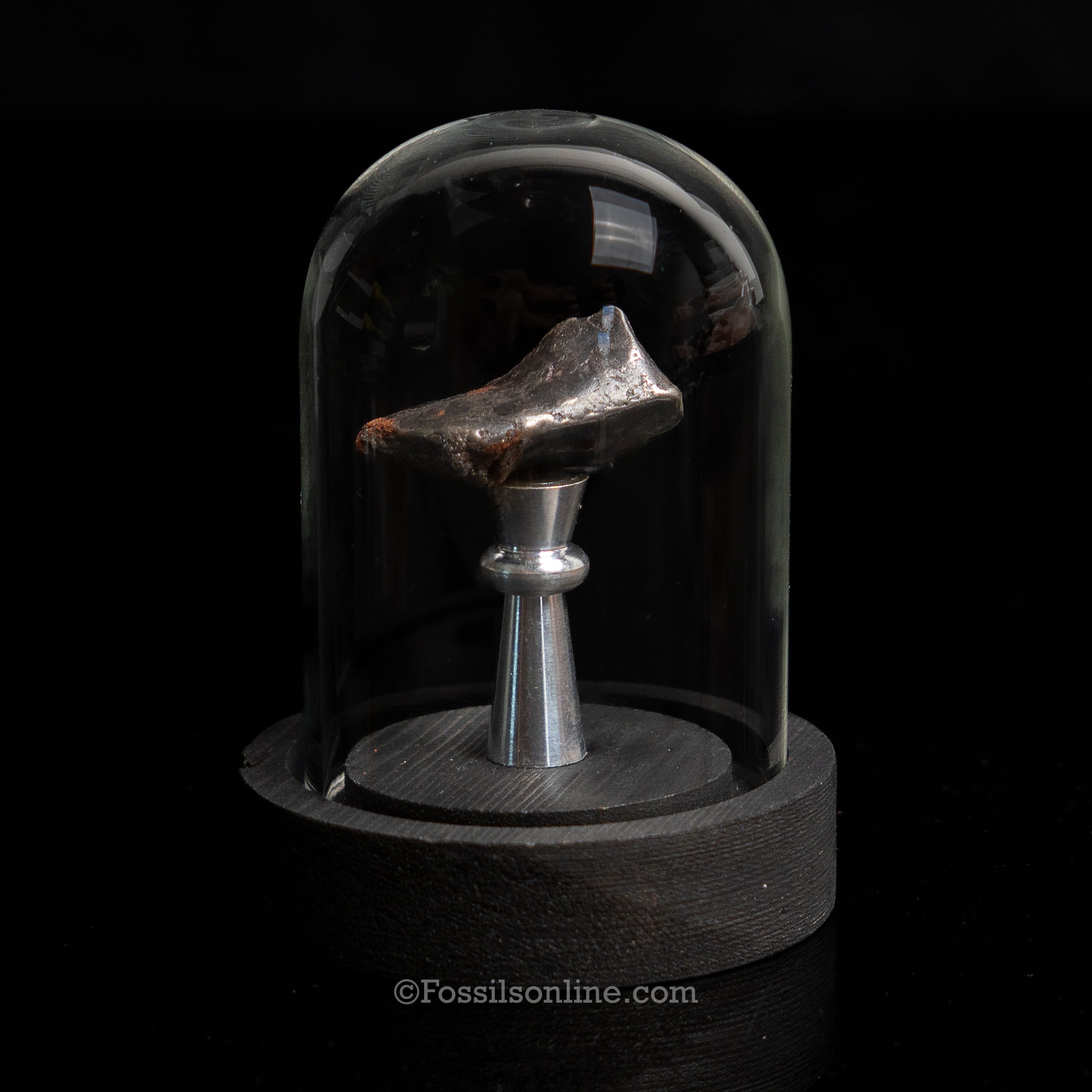 Genuine Canyon Diablo Meteorite in Glass Dome