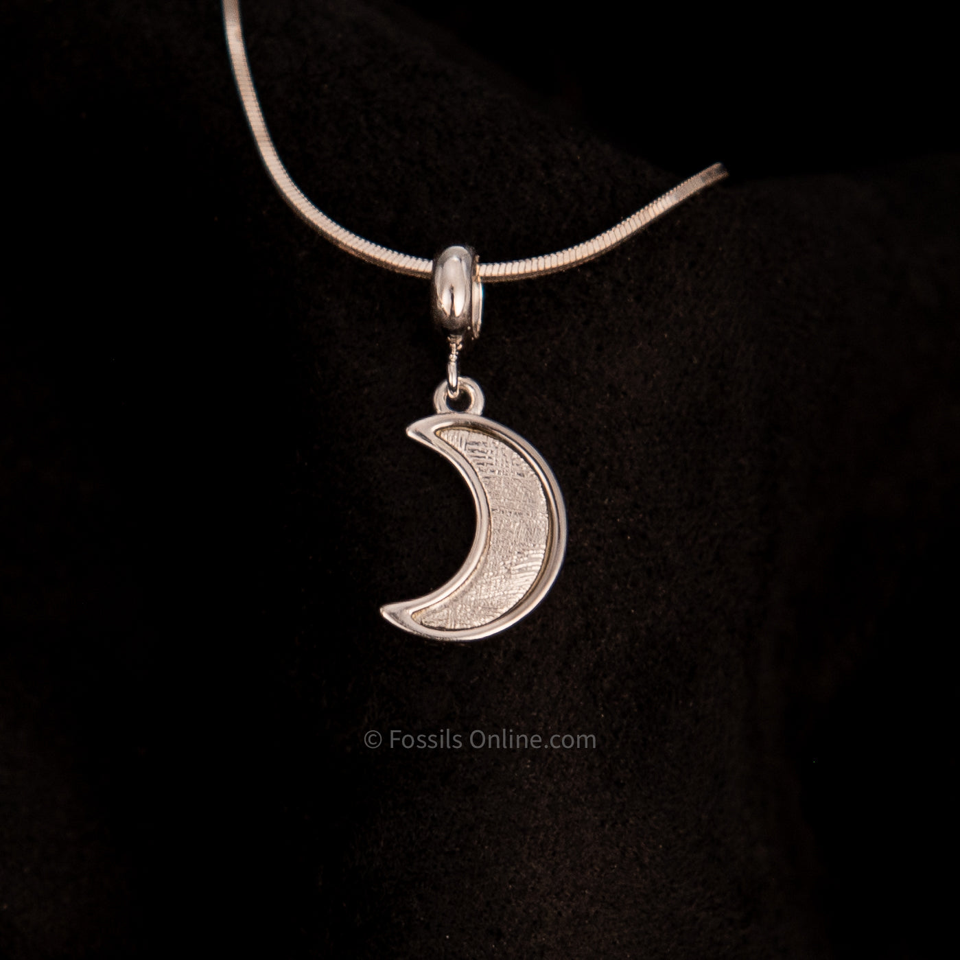 Muonionalusta Meteorite Moon Pendant .925