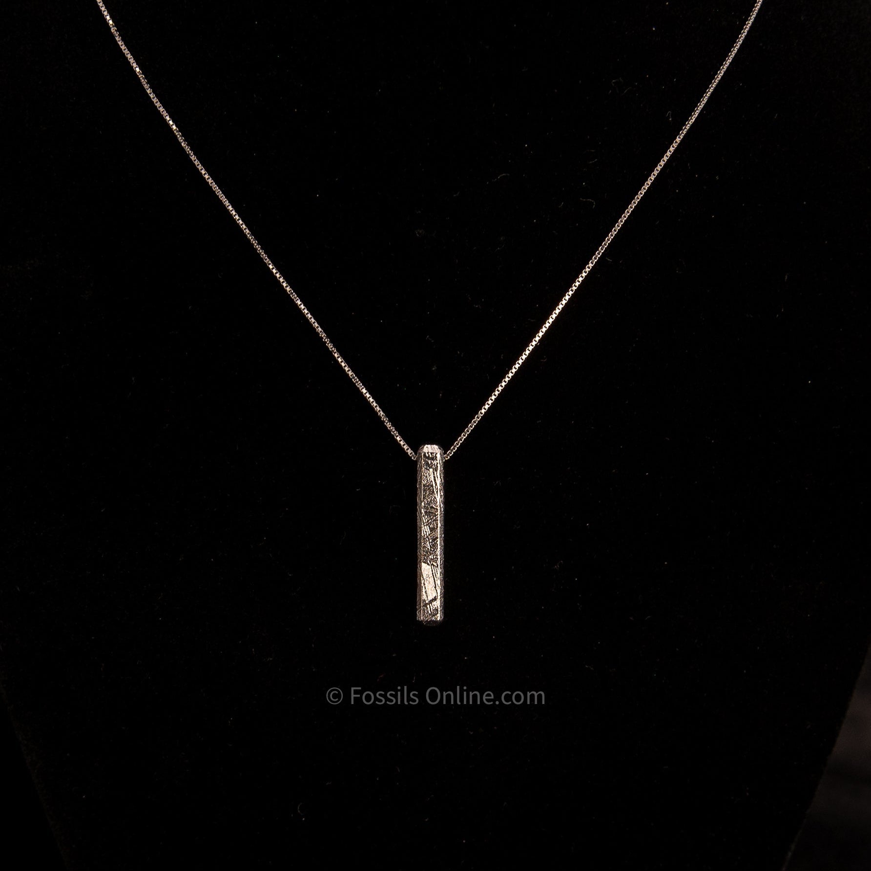 Muonionalusta Meteorite Pendant Stick With Necklace .925