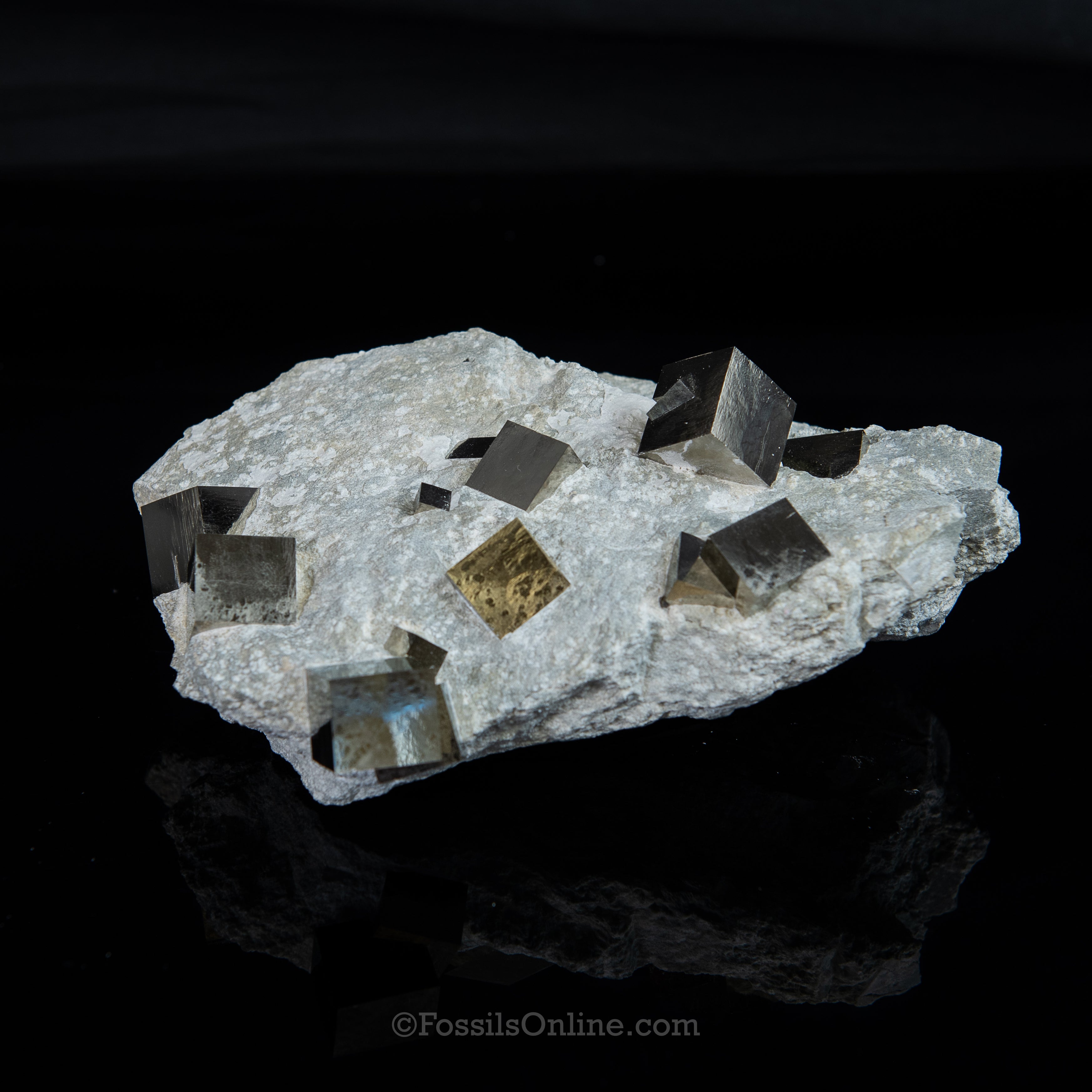 Pyrite Cubes in Matrix La Rioja Spain