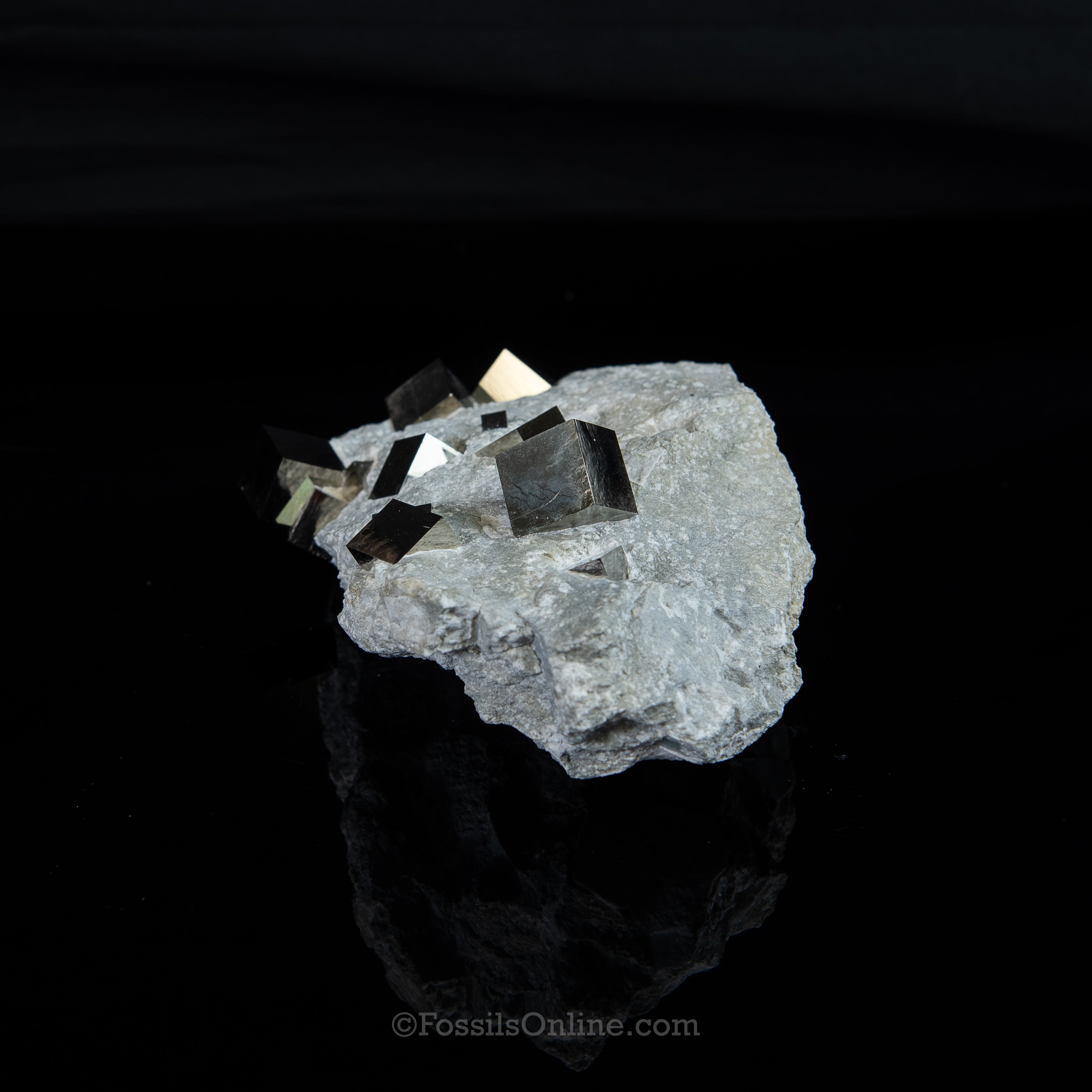 Pyrite Cubes in Matrix La Rioja Spain