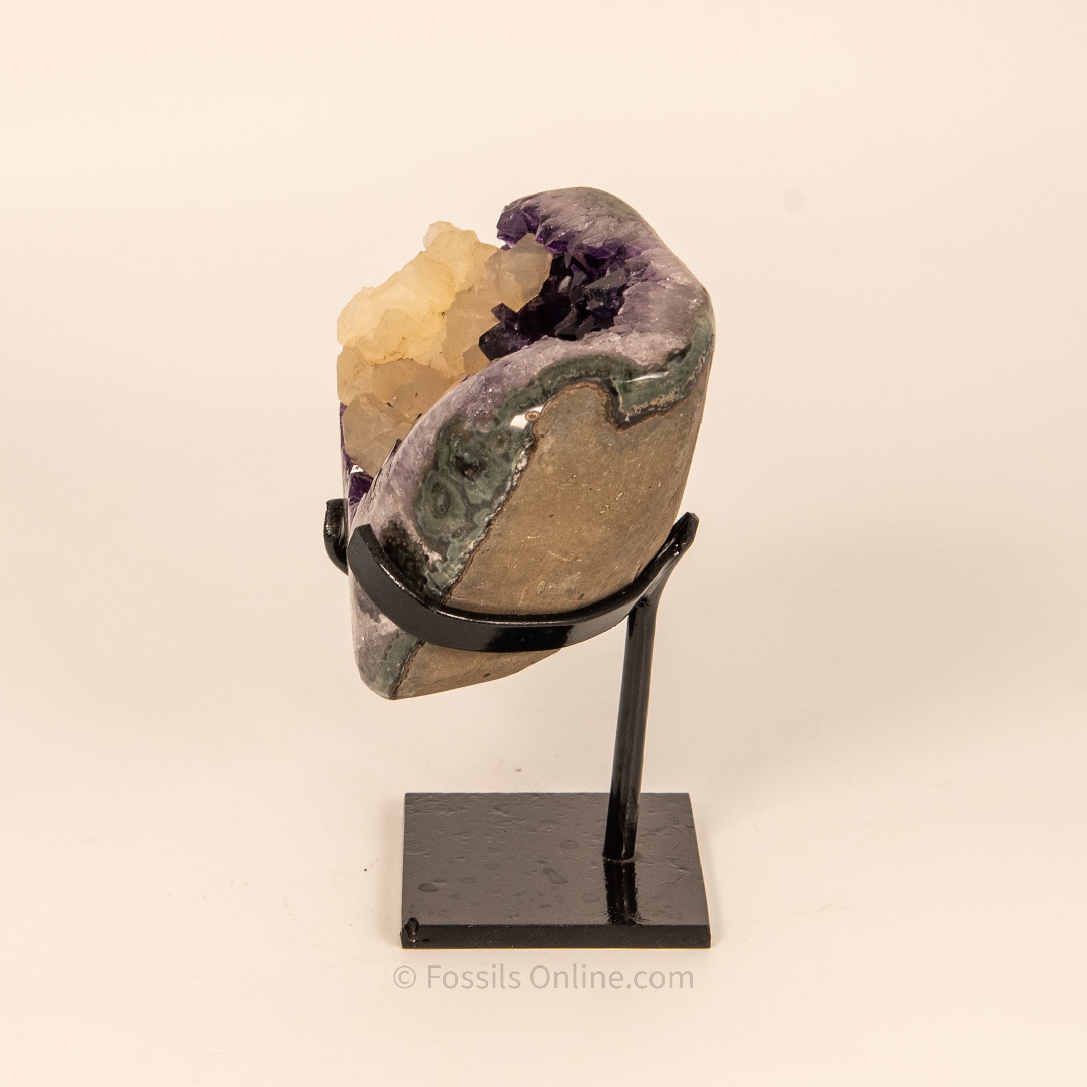 Amethyst Geode with Calcite Inclusions