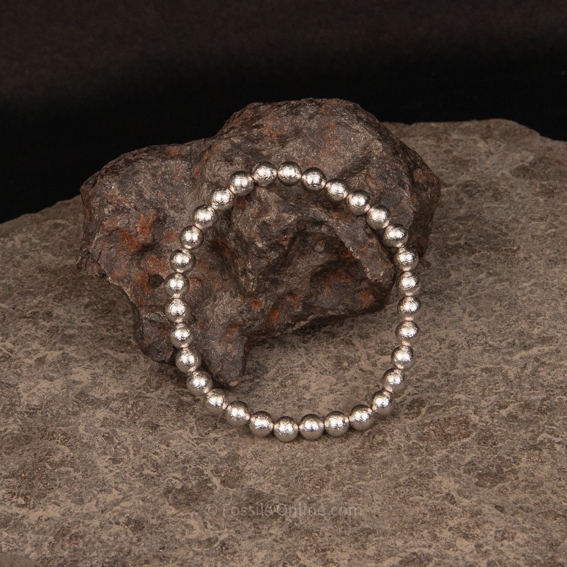 Muonionalusta Meteorite Bead Bracelet