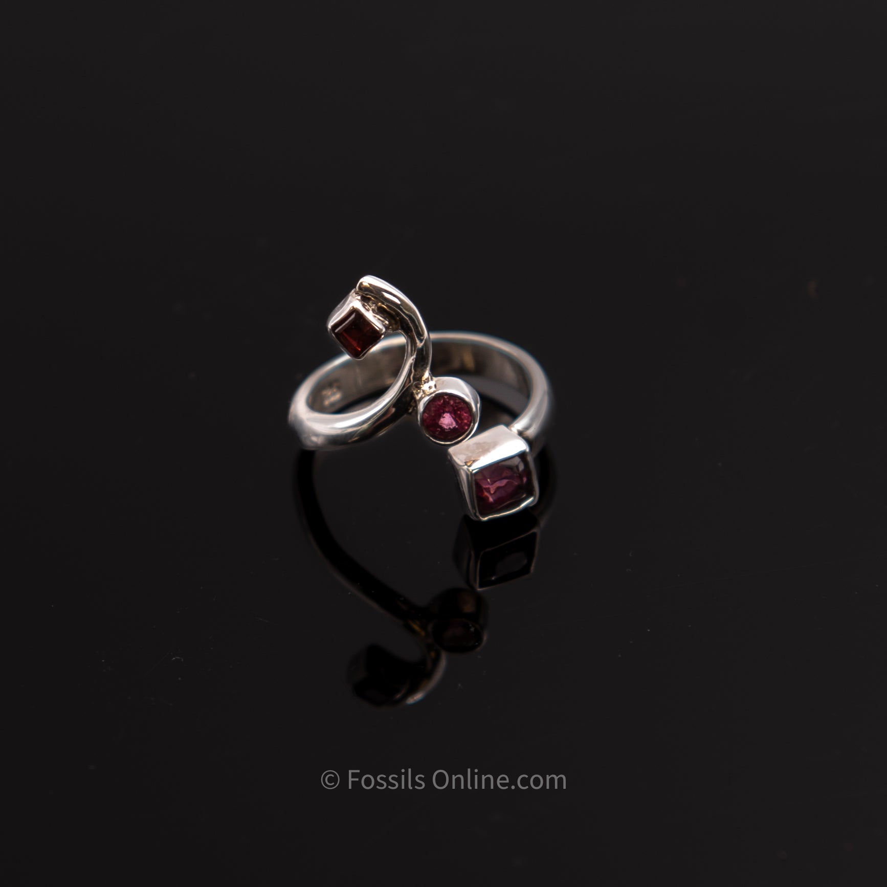 Pink Tourmaline Adjustable Silver Ring