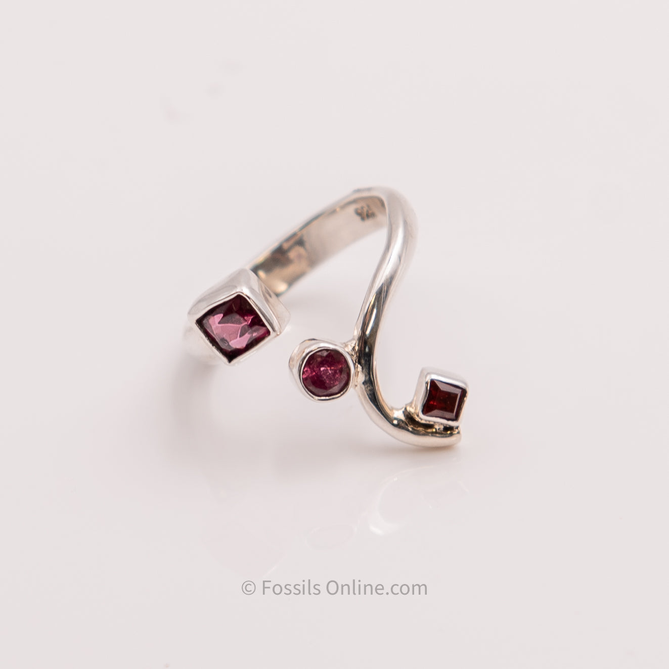 Pink Tourmaline Adjustable Silver Ring