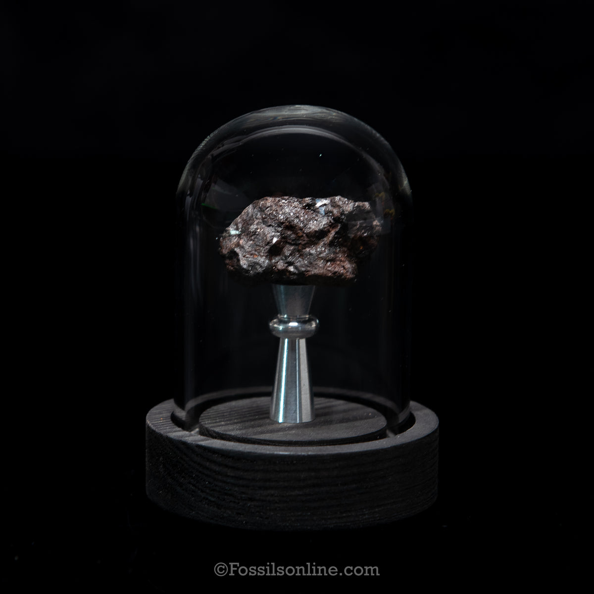 Genuine Sericho Meteorite in Glass Dome