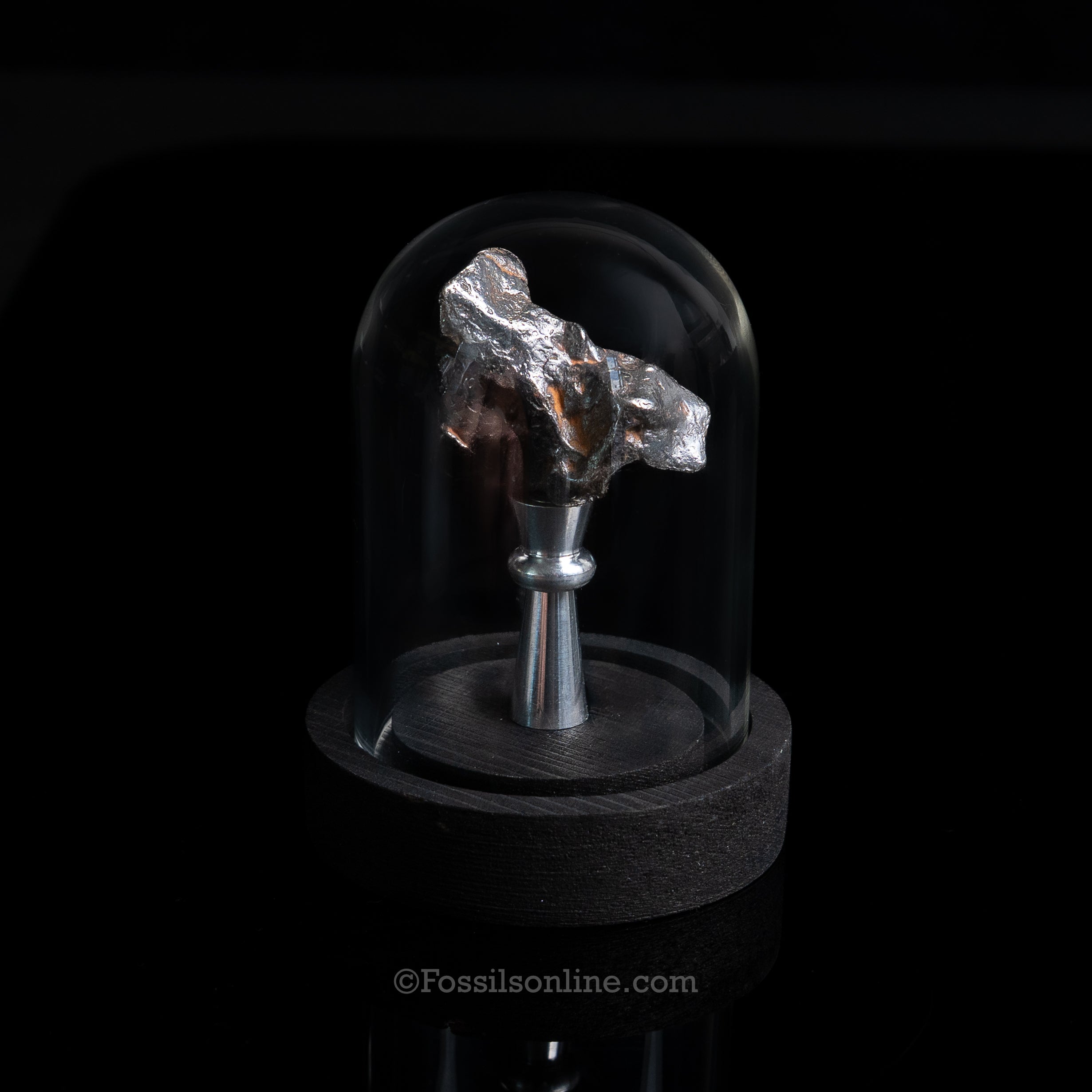Genuine Campo del Cielo Meteorite in Glass Dome