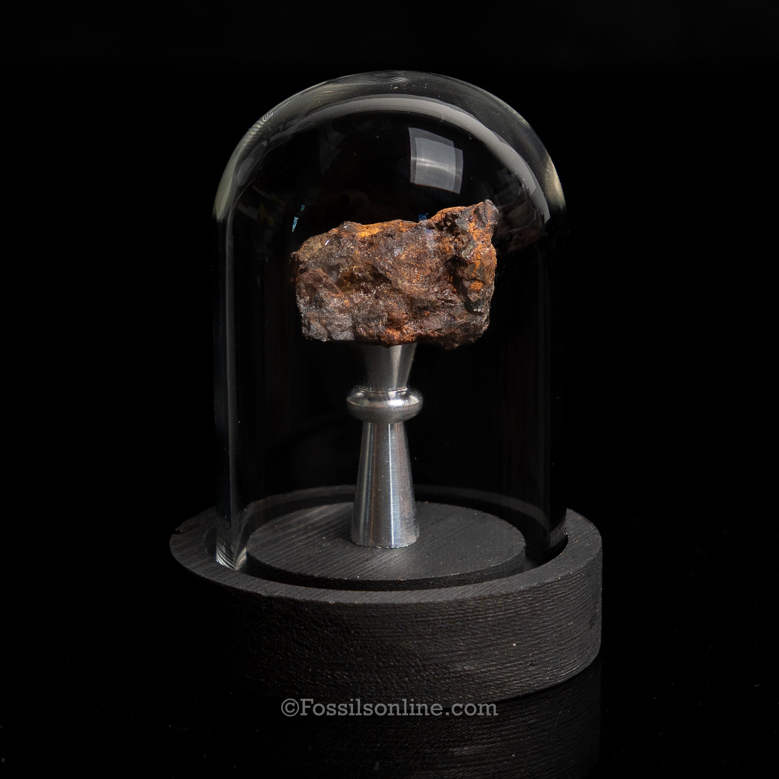 Genuine Sericho Meteorite in Glass Dome