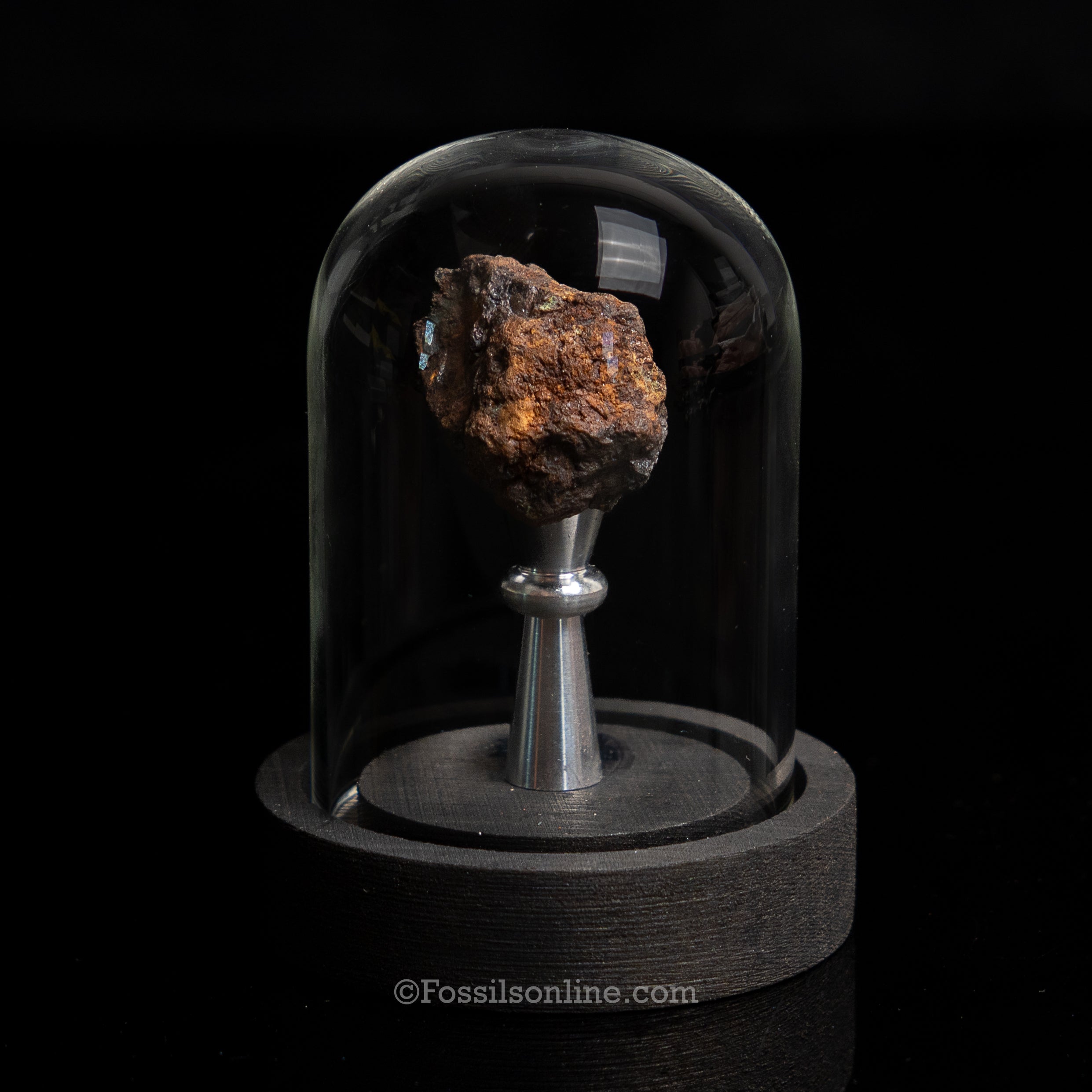 Genuine Sericho Meteorite in Glass Dome