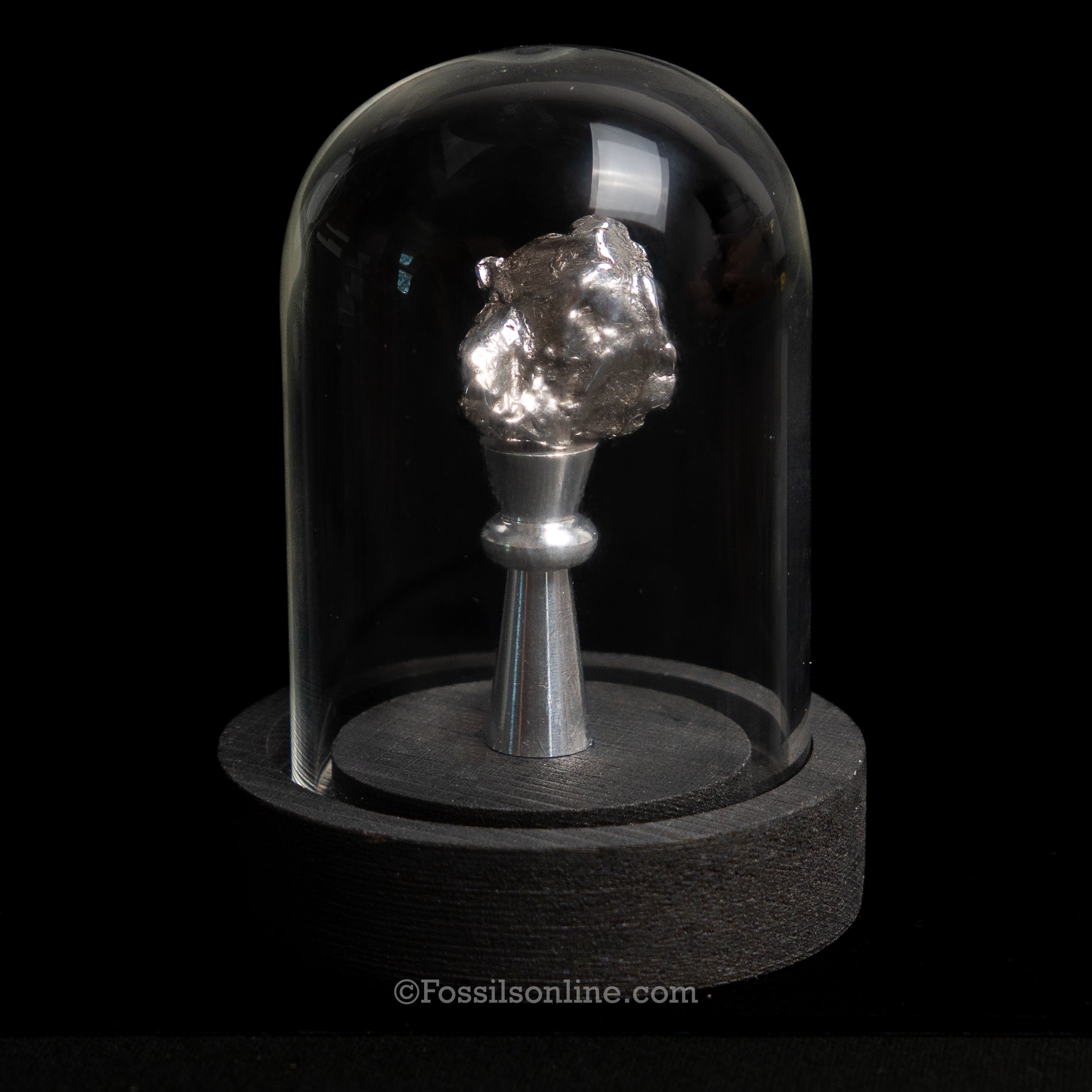 Genuine Campo del Cielo Meteorite in Glass Dome
